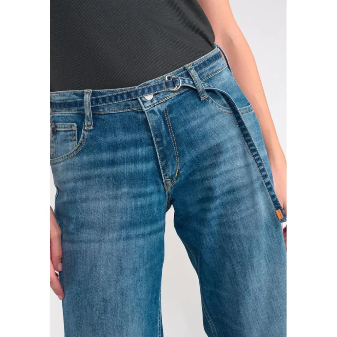 Jeans flare, très évasé , longueur 34 bleu Noémie