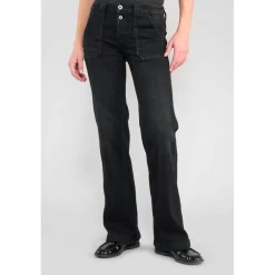 Jeans flare, très évasé , longueur 34 noir Nell en coton