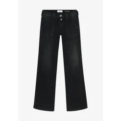 Jeans flare, très évasé , longueur 34 noir Nell en coton