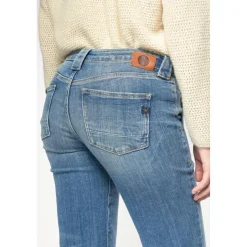 Jeans flare, très évasé , longueur 34 bleu en coton Ivy