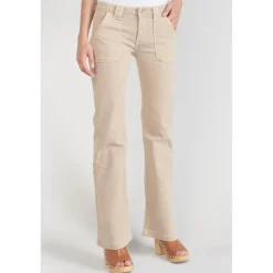 Jeans flare, très évasé , longueur 34 blanc en coton Mae