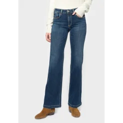 Jeans flare, très évasé PULP high flare, longueur 34 bleu en coton Élise