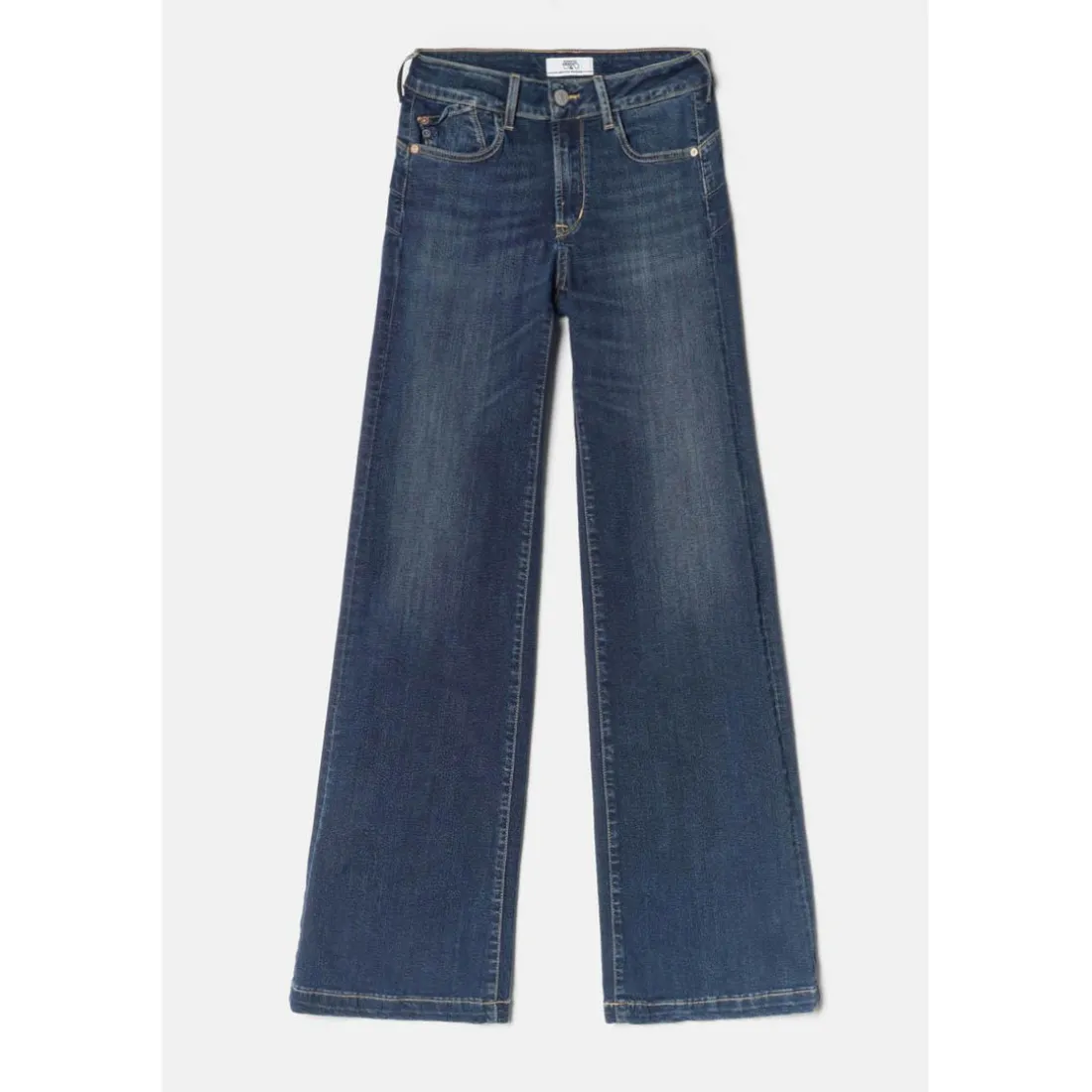 Jeans flare, très évasé PULP high flare, longueur 34 bleu en coton Élise