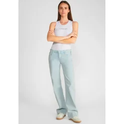 Jeans flare, très évasé PULP high flare, longueur 34 bleu Iris en coton