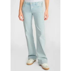 Jeans flare, très évasé PULP high flare, longueur 34 bleu Iris en coton