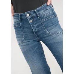 Jeans flare, très évasé PULP high flare, longueur 34 bleu en coton Agnes