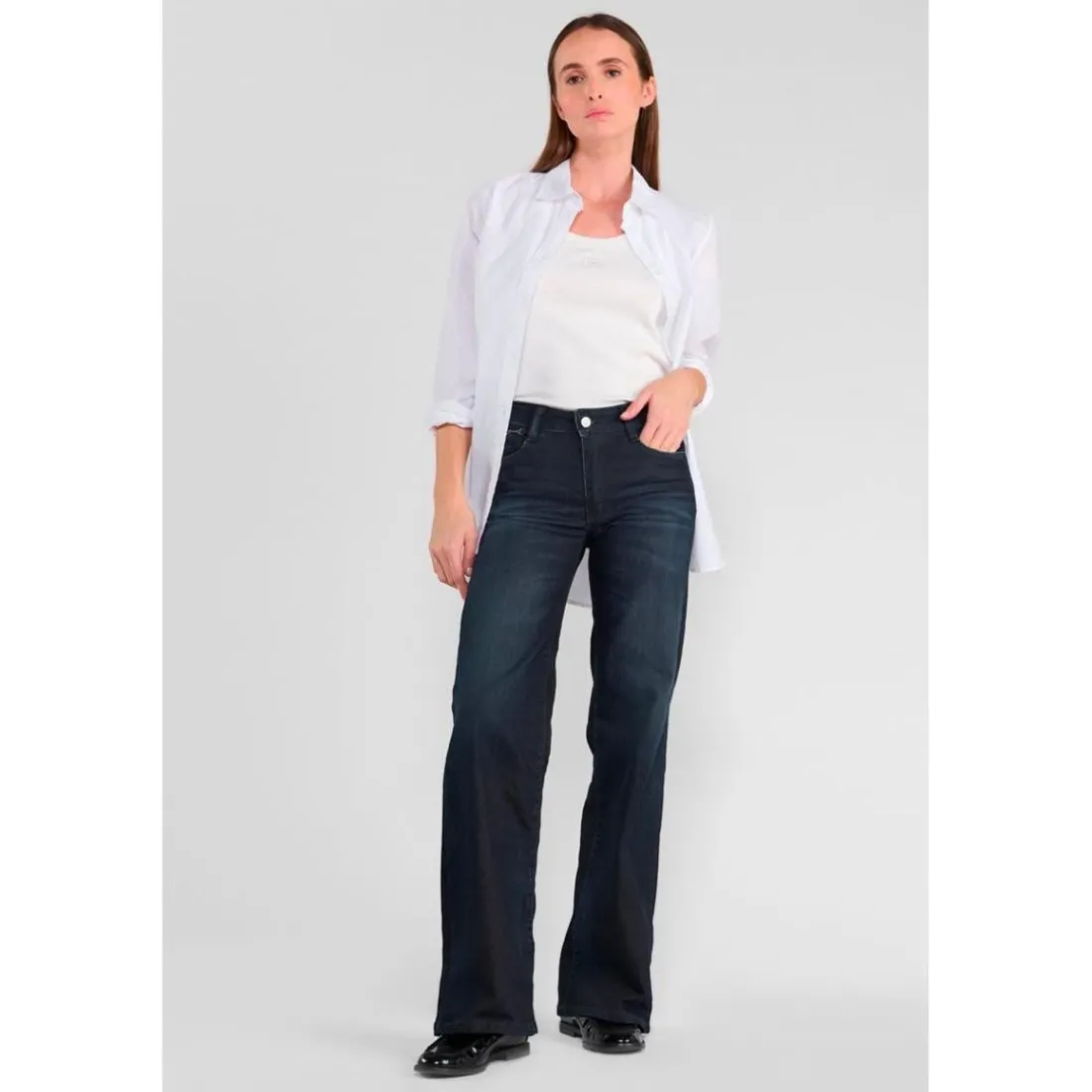 Jeans flare, très évasé PULP high flare, longueur 34 bleu Luna