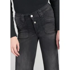 Jeans flare, très évasé PULP high flare, longueur 34 noir en coton Elise