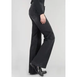 Jeans flare, très évasé PULP high flare, longueur 34 noir en coton Elise