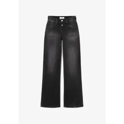 Jeans flare, très évasé PULP high flare, longueur 34 noir en coton Elise