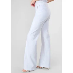 Jeans flare, très évasé PULP high flare, longueur 34 blanc en coton