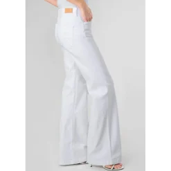 Jeans flare, très évasé PULP high flare, longueur 34 blanc en coton