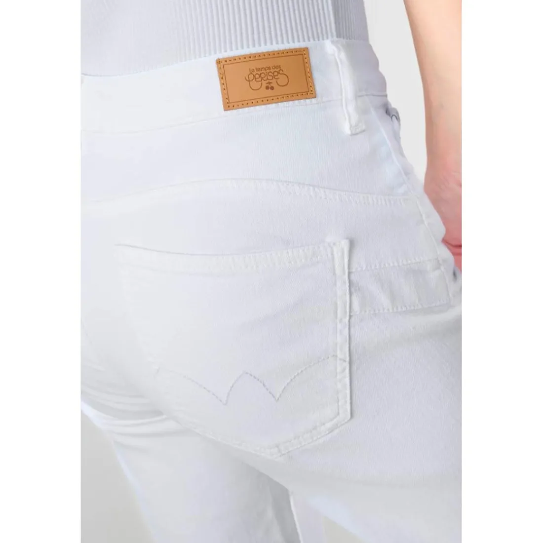 Jeans flare, très évasé PULP high flare, longueur 34 blanc en coton