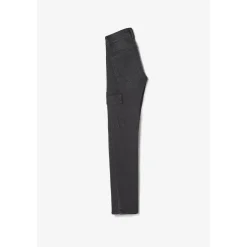 Jeans garçon, regular Cure, droit 800/16, longueur 34 noir en coton