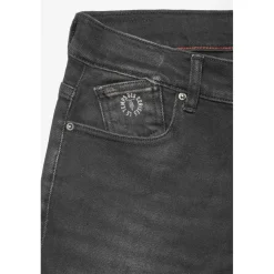 Jeans garçon, regular, droit 800/16, longueur 34 noir en coton