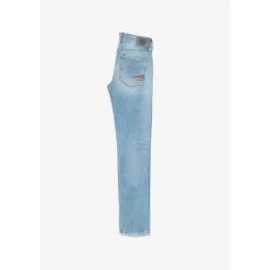 Jeans garçon, regular, droit 800/16, longueur 34 bleu en coton