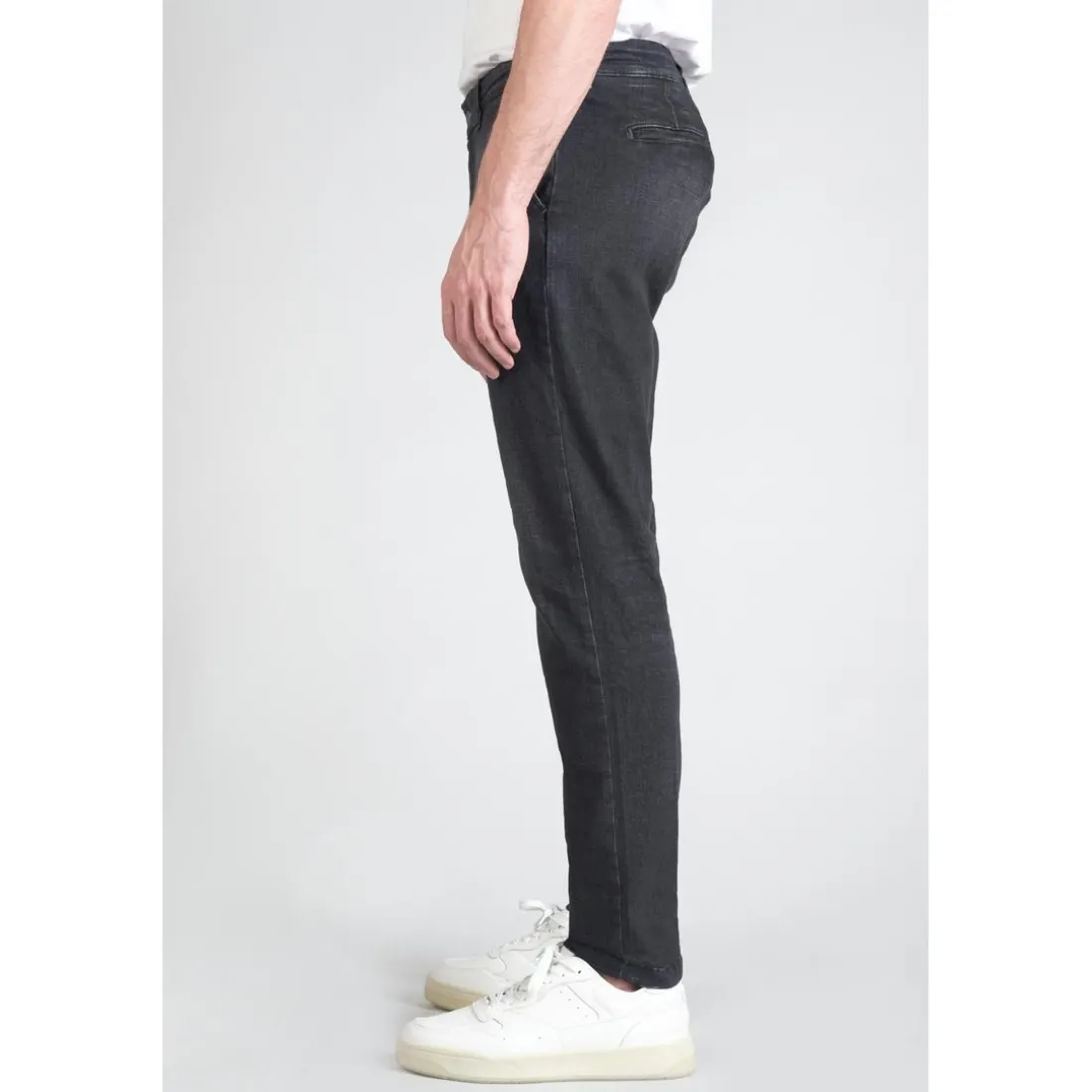 Jeans Homme chino DEJEAN noir en coton