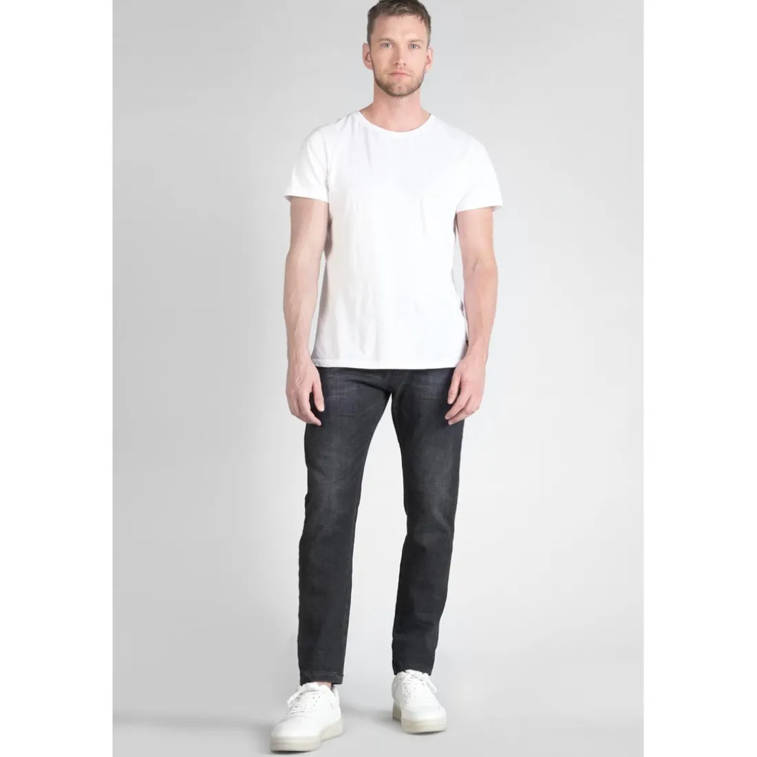 Jeans Homme chino DEJEAN noir en coton