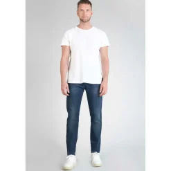 Jeans Homme chino DEJEAN bleu en coton