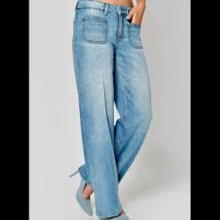 Jeans LOLA en coton bleu