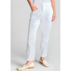 Jeans loose, large 400/60, longueur 34 blanc Dee en coton
