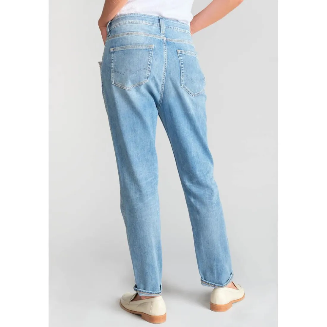 Jeans loose, large 400/60, longueur 34 bleu