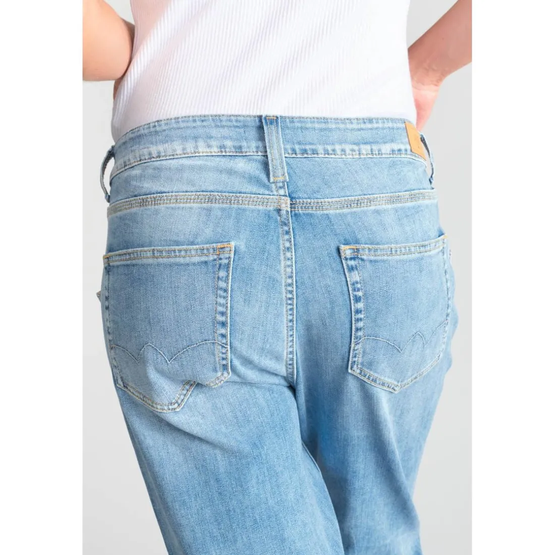 Jeans loose, large 400/60, longueur 34 bleu