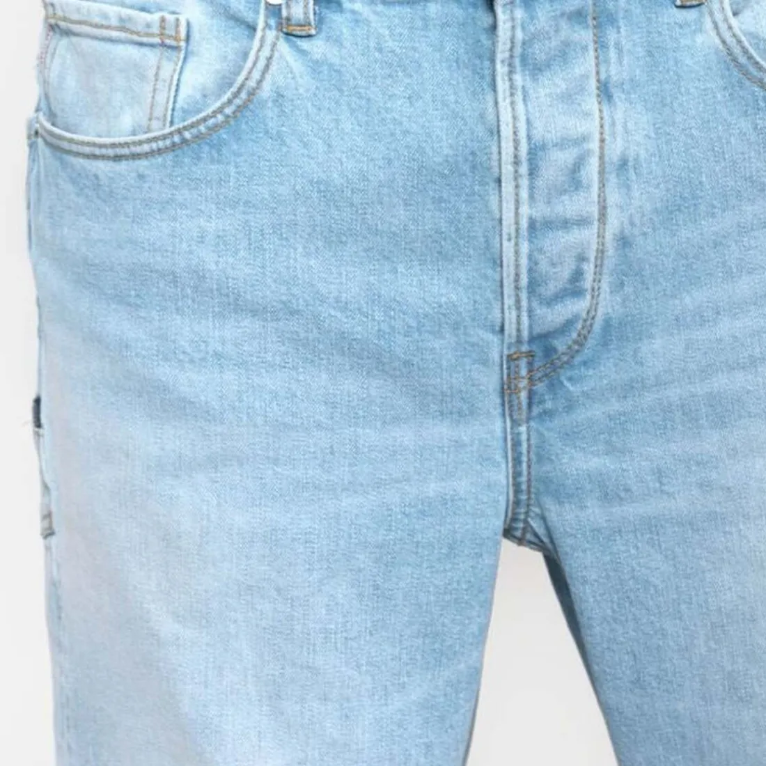 Jeans loose, large HOBO, longueur 34 bleu en coton Wynn