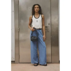 Jeans loose, large VICTORIA, longueur 34 bleu Agnes