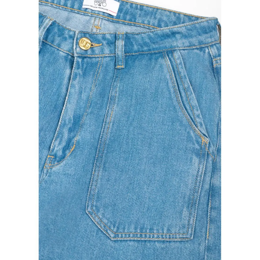 Jeans loose, large VICTORIA, longueur 34 bleu Agnes