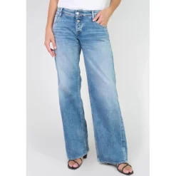 Jeans loose, large wide leg , longueur 34 bleu Daisy