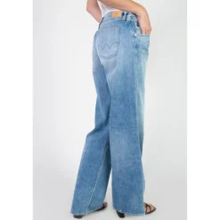 Jeans loose, large wide leg , longueur 34 bleu Daisy