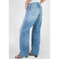 Jeans loose, large wide leg , longueur 34 bleu Daisy