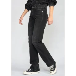 Jeans Lux 400/19 mom taille haute noir N°1 en coton