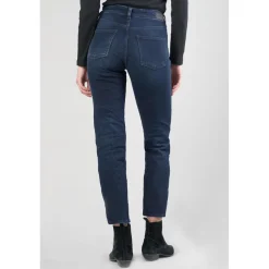 Jeans mom - Bleu en coton