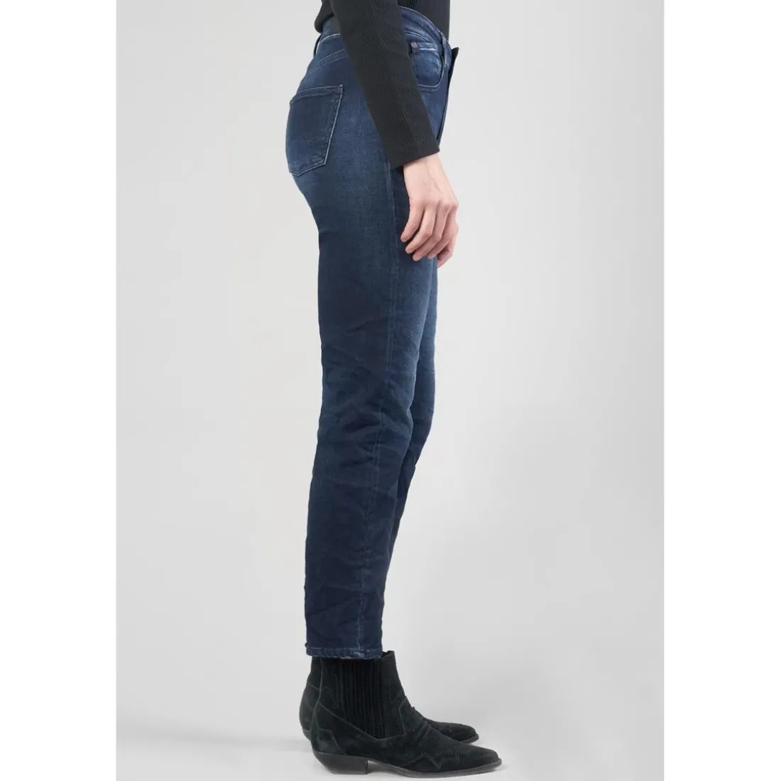 Jeans mom - Bleu en coton