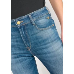 Jeans mom 400/17, 7/8ème bleu Bea en coton