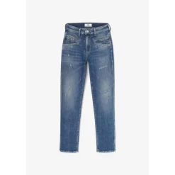 Jeans mom 400/17, 7/8ème bleu Ella en coton