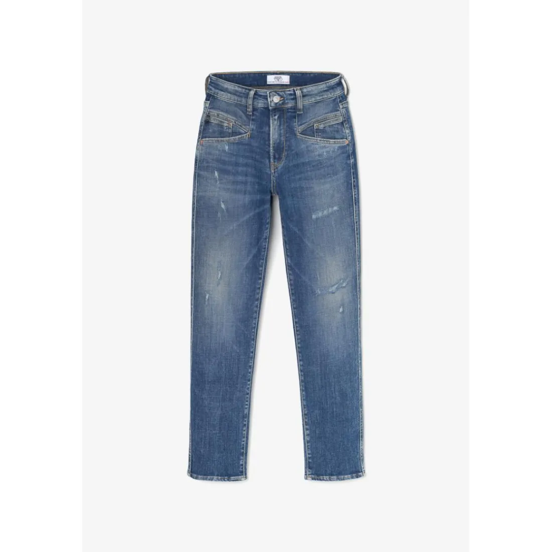 Jeans mom 400/17, 7/8ème bleu Ella en coton