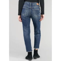 Jeans mom 400/17, 7/8ème bleu en coton Yael