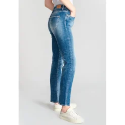 Jeans mom 400/17, 7/8ème bleu en coton Kaye