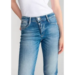 Jeans mom 400/17, 7/8ème bleu en coton Kaye