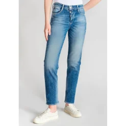 Jeans mom 400/17, 7/8ème bleu en coton Kaye