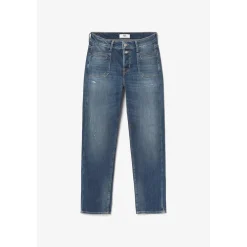 Jeans mom 400/18, 7/8ème bleu en coton Tess