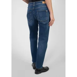 Jeans mom 400/18, 7/8ème bleu Ruth en coton