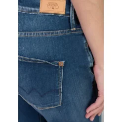 Jeans mom 400/18, 7/8ème bleu Ruth en coton