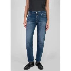 Jeans mom 400/18, 7/8ème bleu Ruth en coton