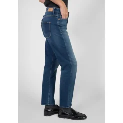 Jeans mom 400/18, 7/8ème bleu Ruth en coton