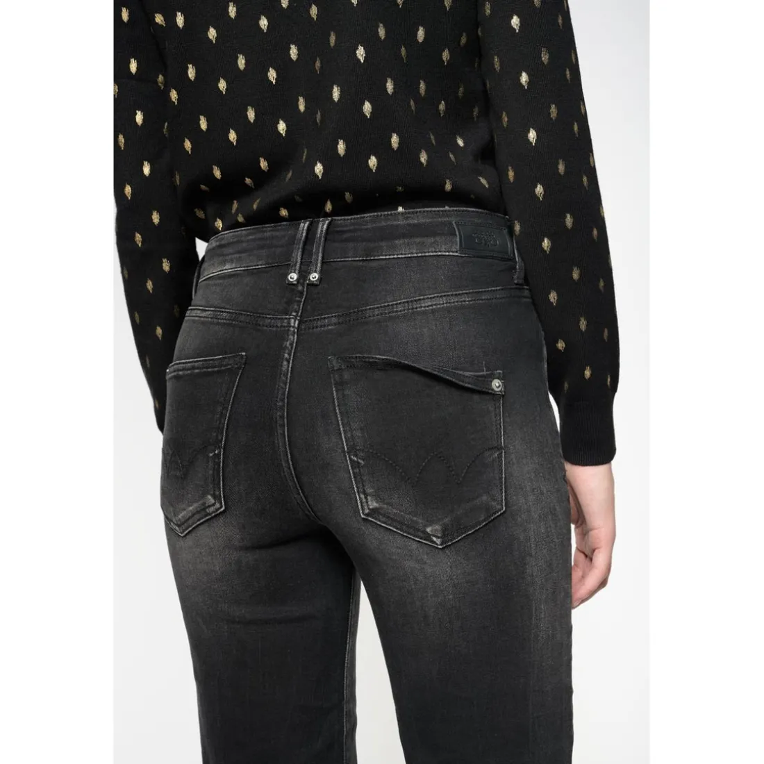 Jeans mom 400/18, 7/8ème noir