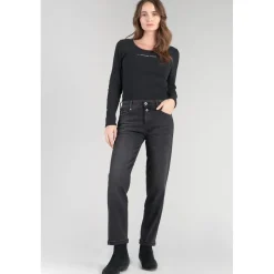 Jeans mom 400/18, 7/8ème noir en coton
